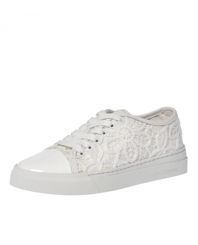 Białe sneakersy z koronką - Image #3