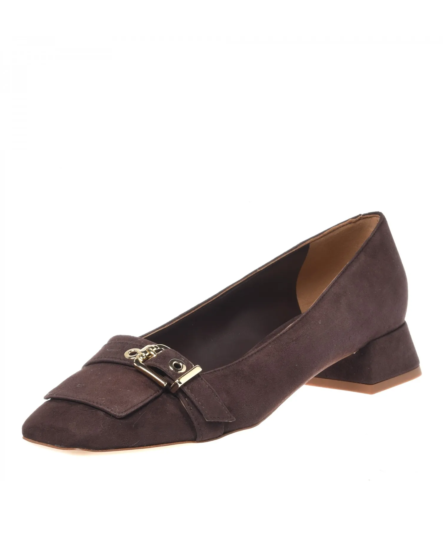 Czekoladowe czółenka z ozdobną klamrą - Image #3