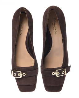 Czekoladowe czółenka z ozdobną klamrą - Image #2