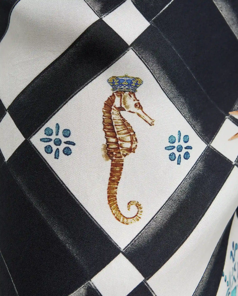 Jedwabne wzorzyste spodnie - Image #4