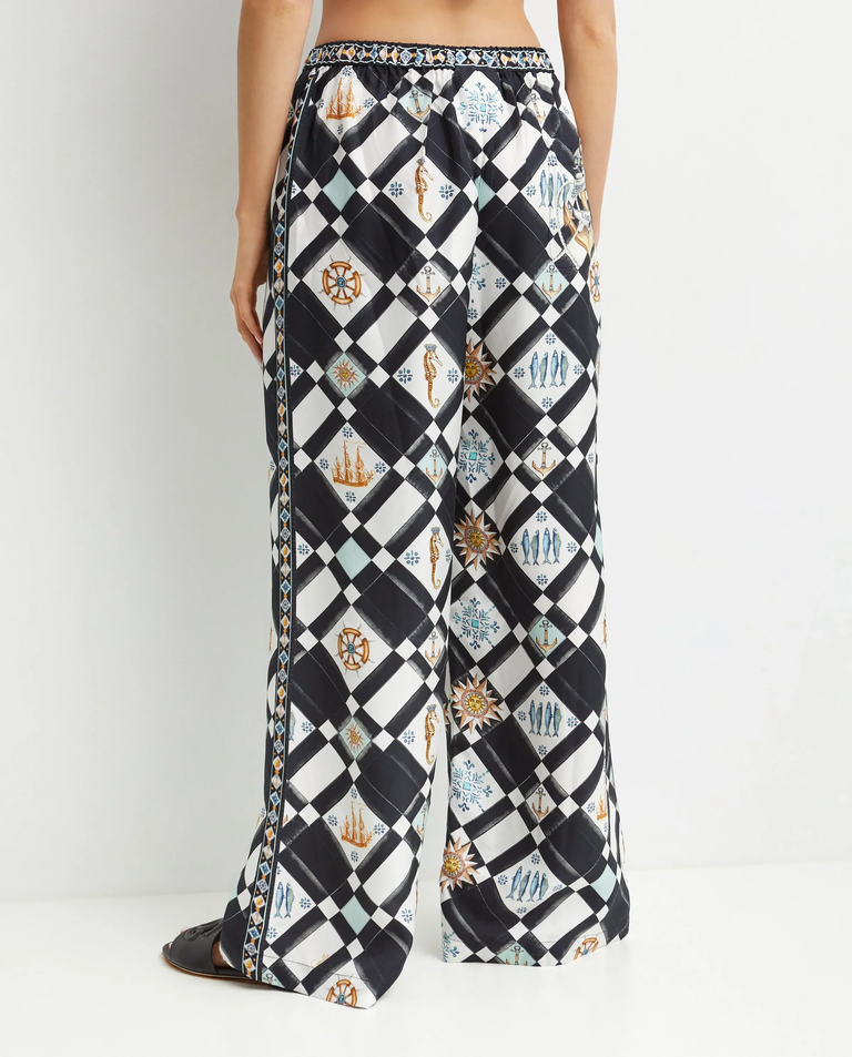 Jedwabne wzorzyste spodnie - Image #3