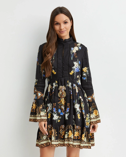 Sukienka mini w kwiaty - Image #2