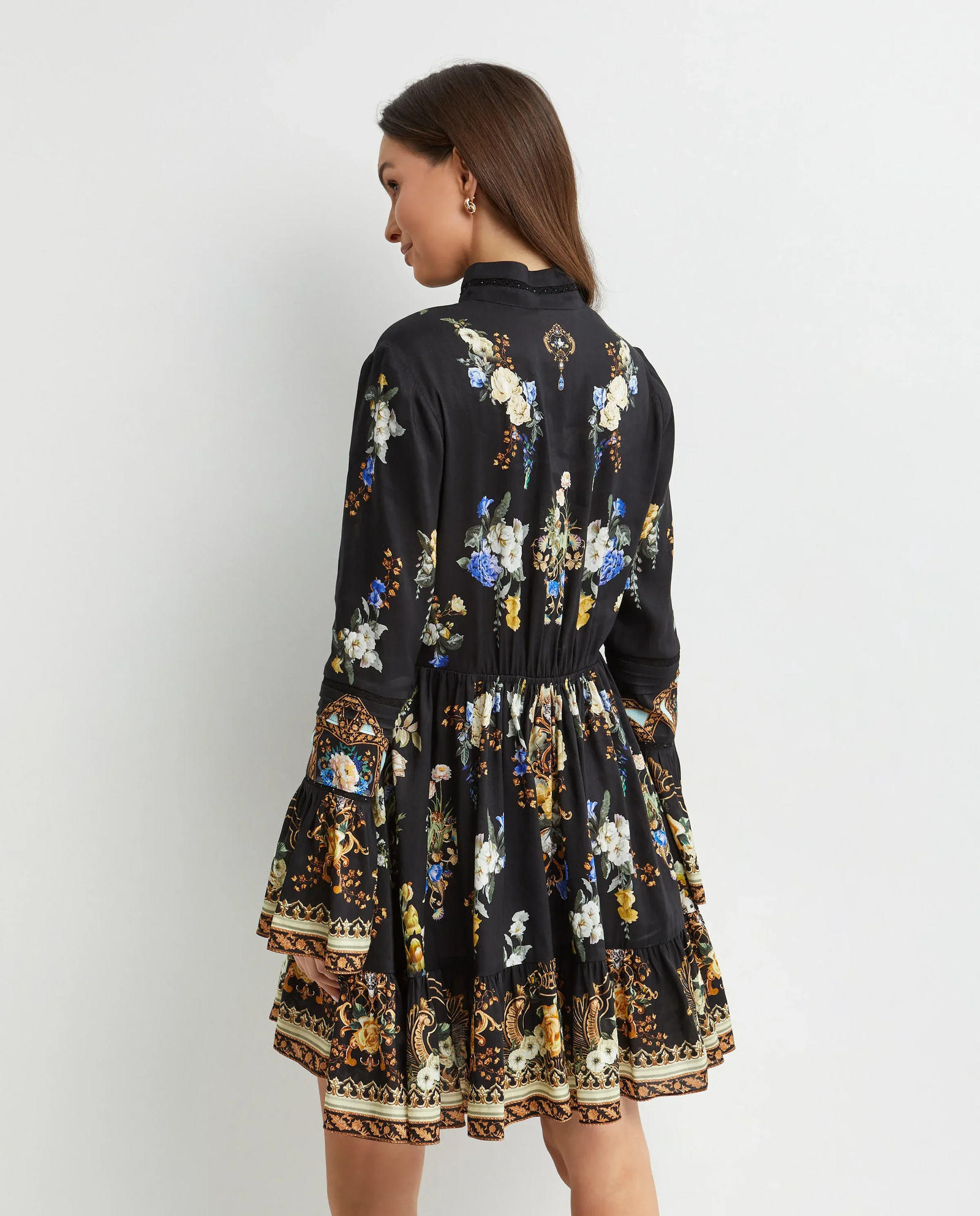 Sukienka mini w kwiaty - Image #3