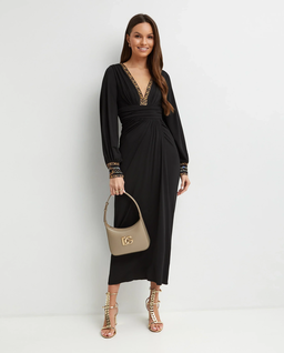 Czarna sukienka midi - Image #2