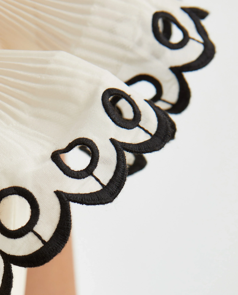 Kremowa sukienka mini z falbankami - Image #5