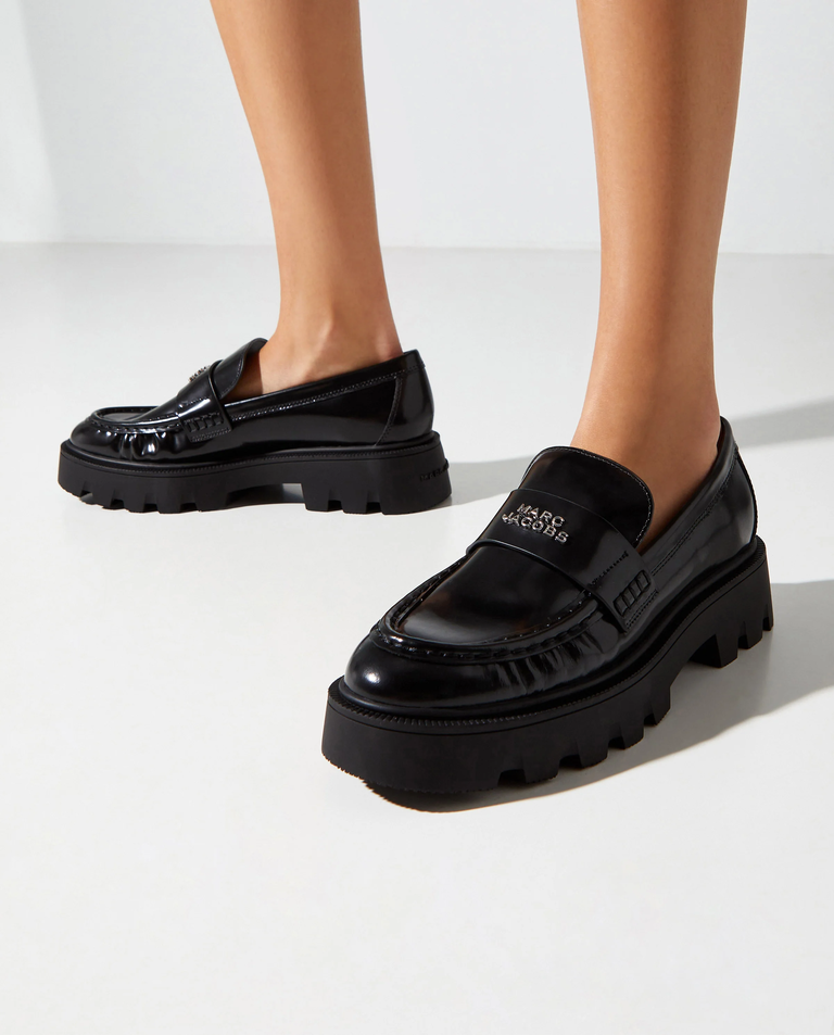 Czarne skórzane mokasyny Frankie