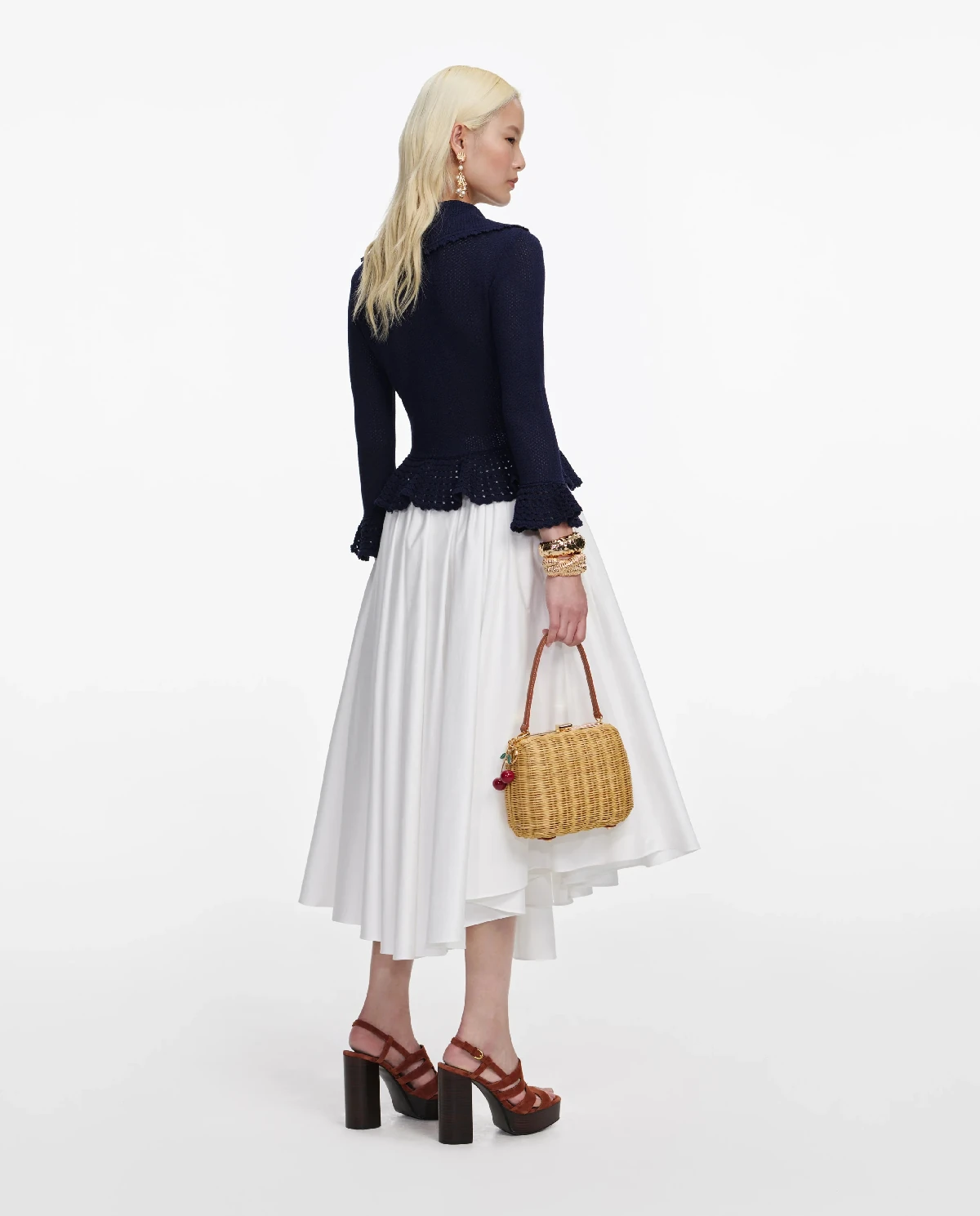 Granatowy kardigan z zawieszkami - Image #2