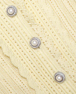 Żółty kardigan z baskinką - Image #4