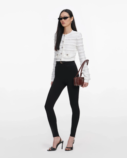 Biały kardigan z falbankami - Image #1