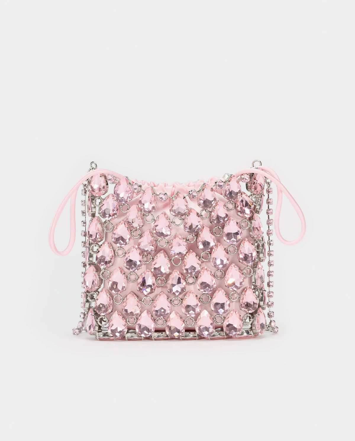 Różowa kryształowa mini torebka - Image #0