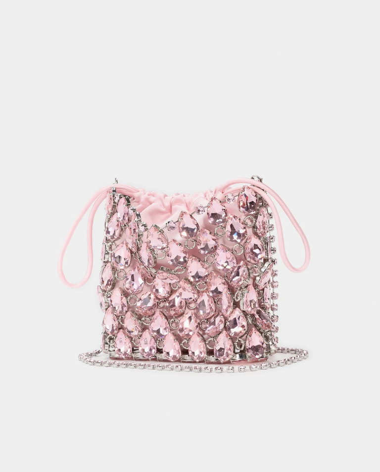 Różowa kryształowa mini torebka - Image #1