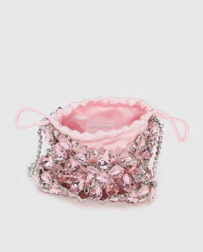 Różowa kryształowa mini torebka - Image #3