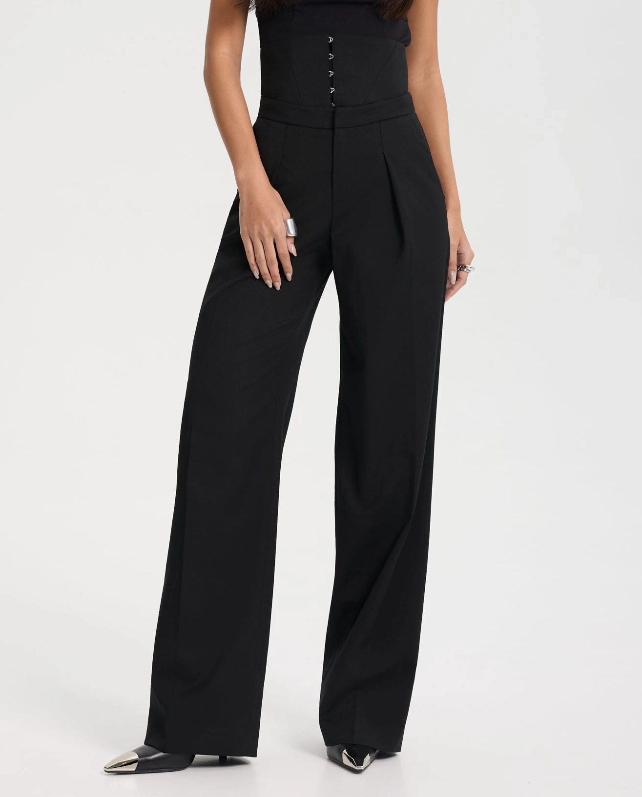 Czarne spodnie z gorsetem Umbra - Image #0