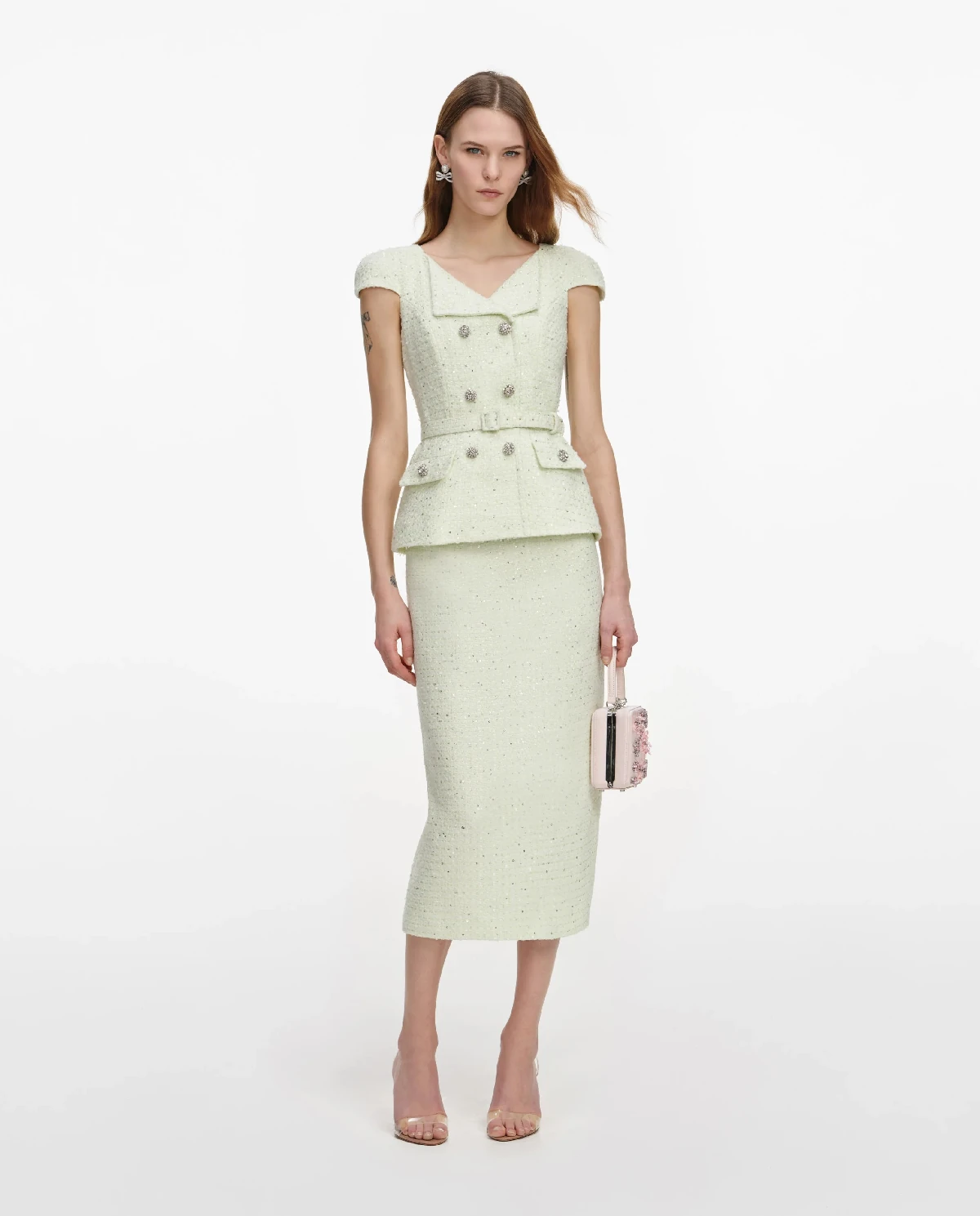 Limonkowa sukienka midi - Image #0