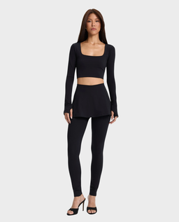 Krótki czarny top Noxelle - Image #2