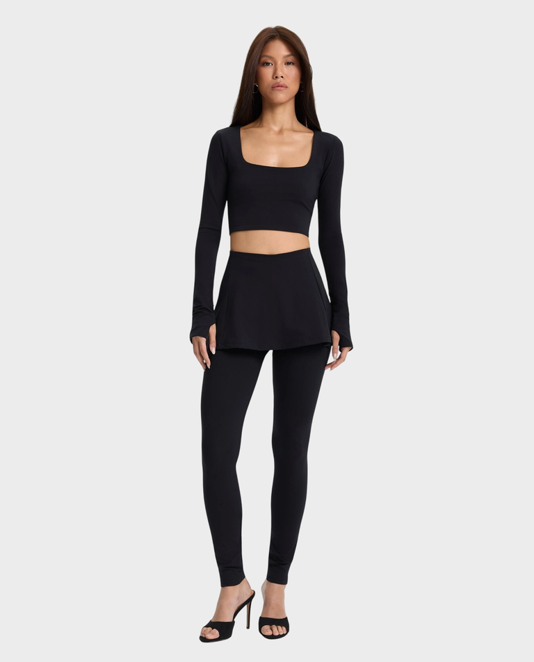 Krótki czarny top Noxelle - Image #2