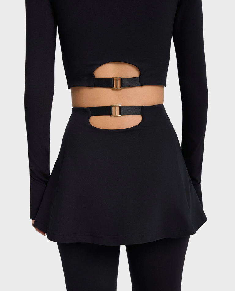 Krótki czarny top Noxelle - Image #3