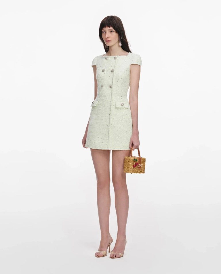 Limonkowa sukienka mini