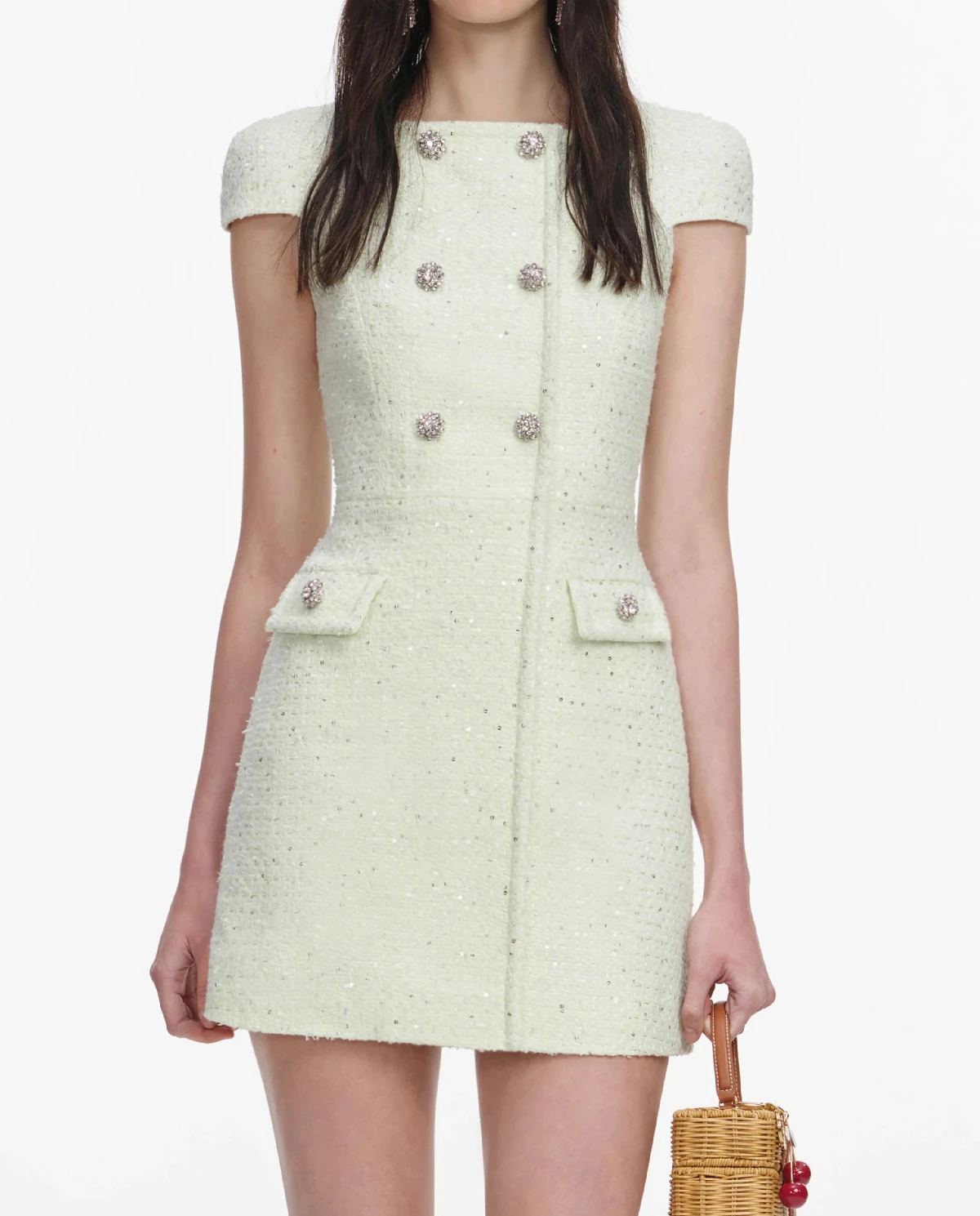 Limonkowa sukienka mini - Image #3