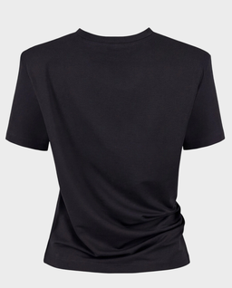 Czarny t-shirt z twistem Lune - Image #3