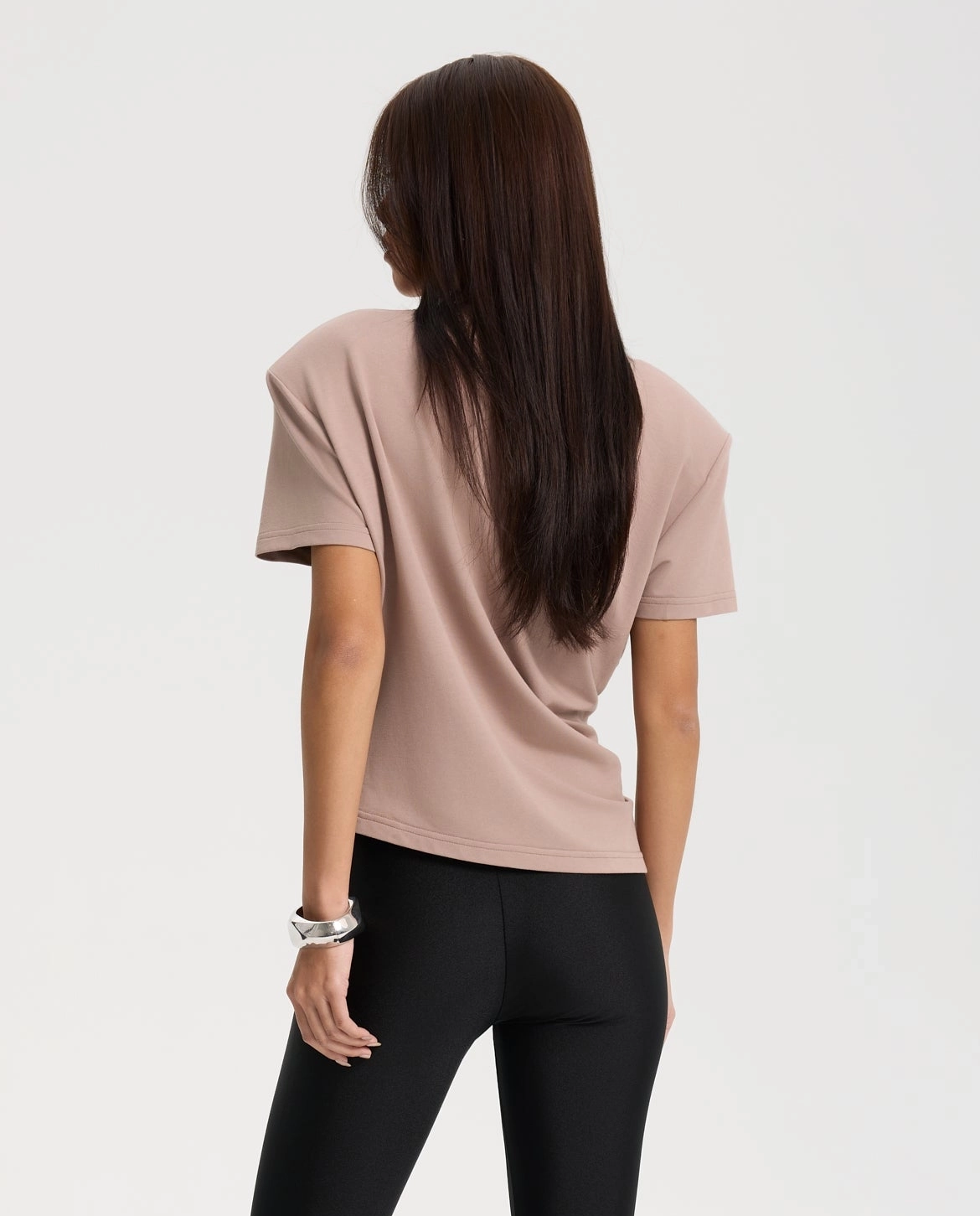 Beżowy t-shirt z twistem Lune - Image #2