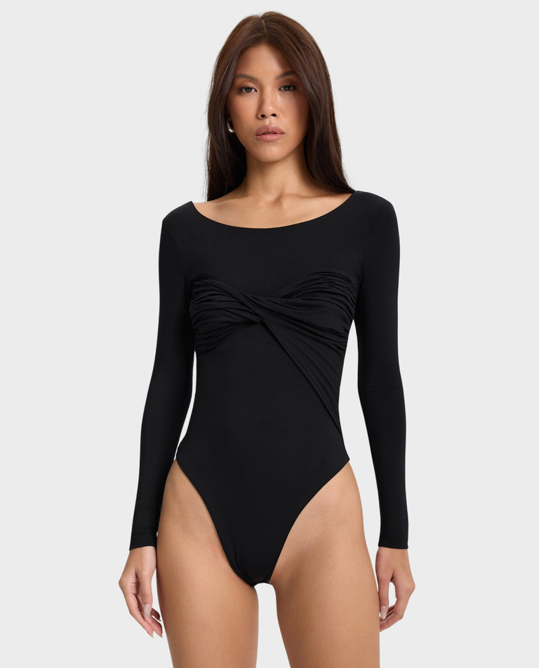 Czarne body z twistem Linea