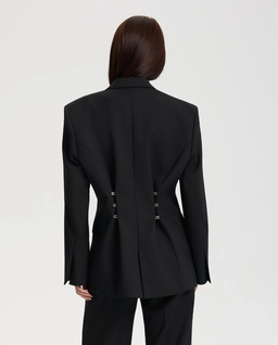 Czarna marynarka z haftkami Cleo - Image #1