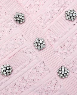 Różowa dzianinowa sukienka mini - Image #4