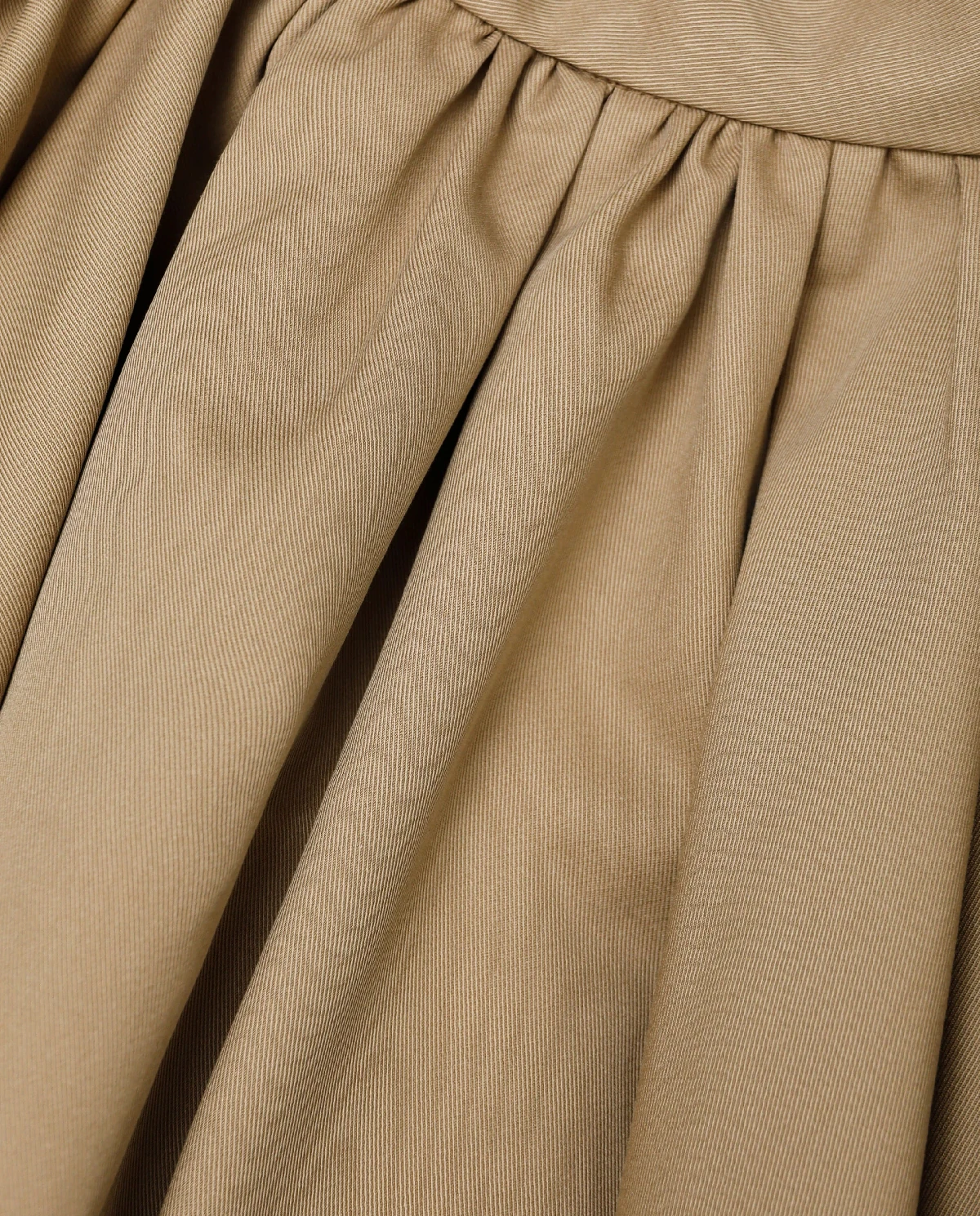 Jasnobrązowa asymetryczna spódnica mini - Image #4