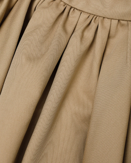 Jasnobrązowa asymetryczna spódnica mini - Image #4
