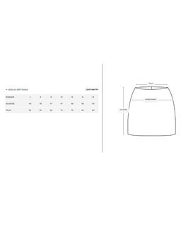 Jasnobrązowa asymetryczna spódnica mini - Image #5