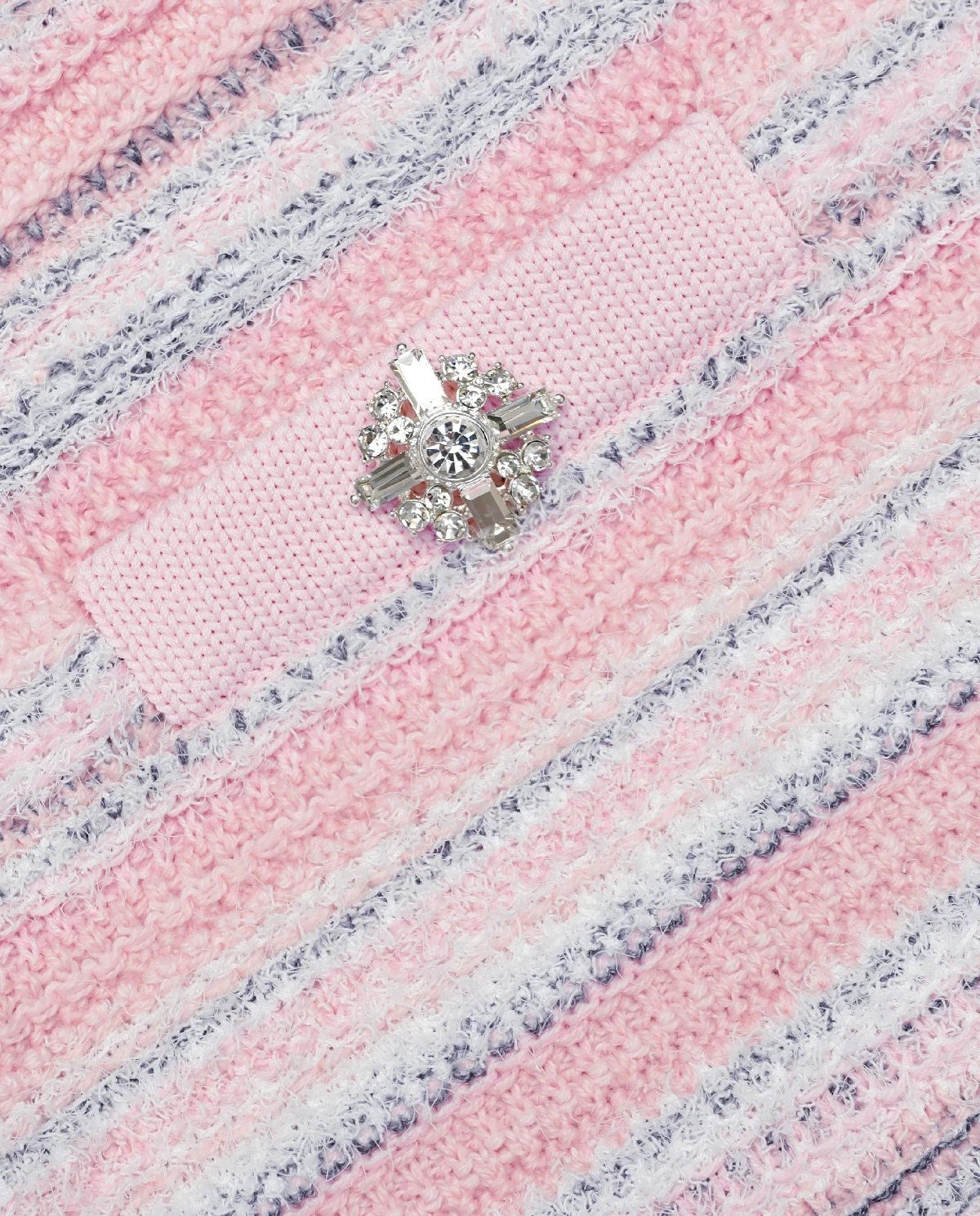 Różowa teksturowana spódniczka mini - Image #4