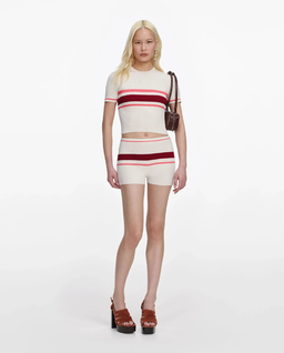 Kremowe dzianinowe szorty - Image #1