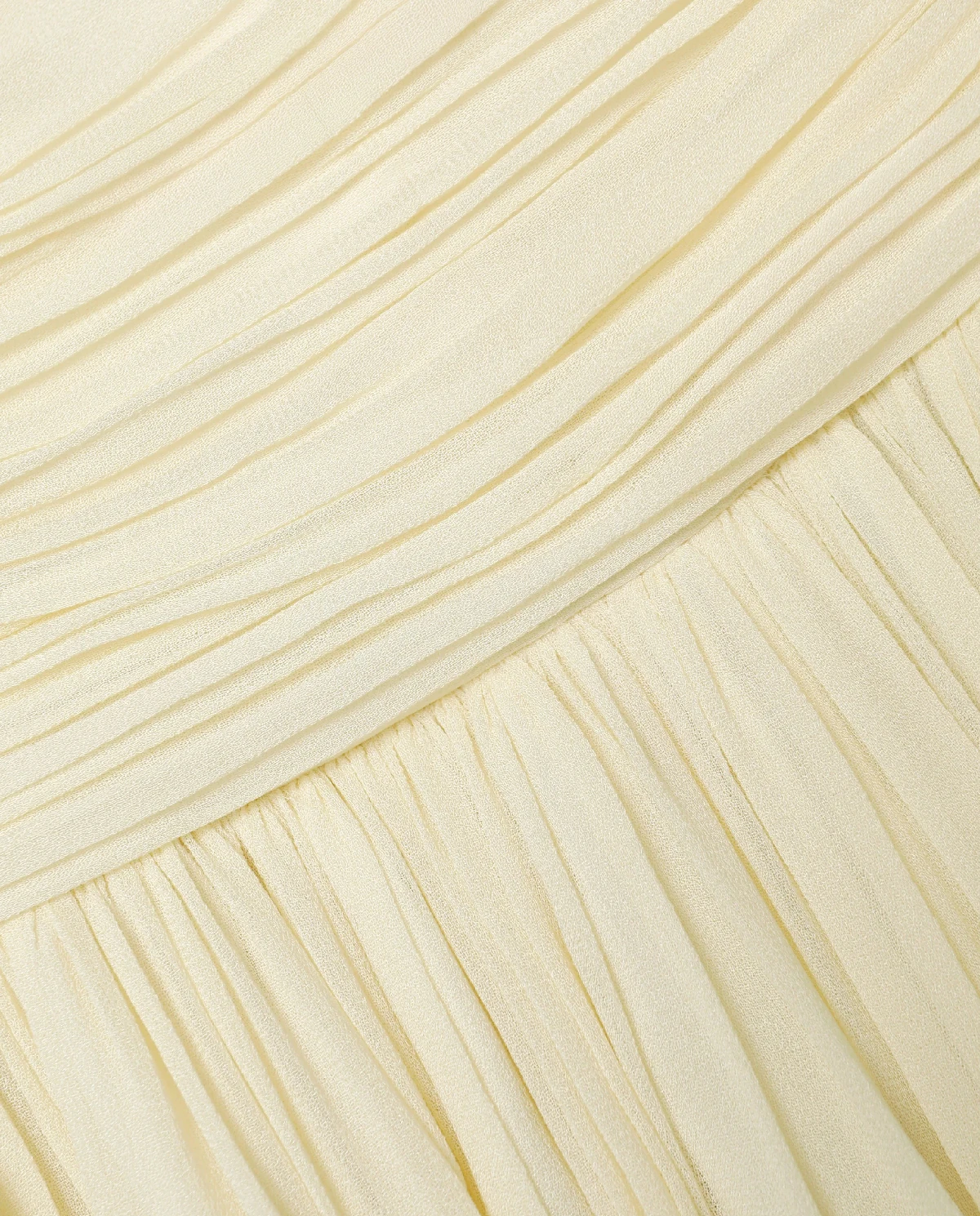 Jasnożółta sukienka midi z szalem - Image #4