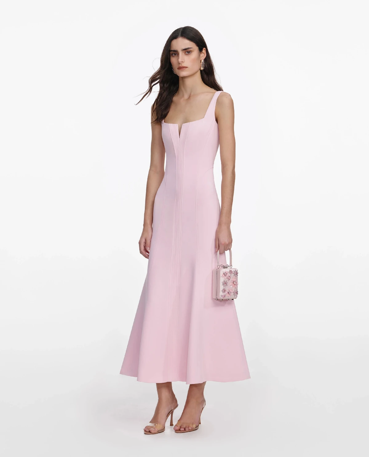 Różowa sukienka midi - Image #1