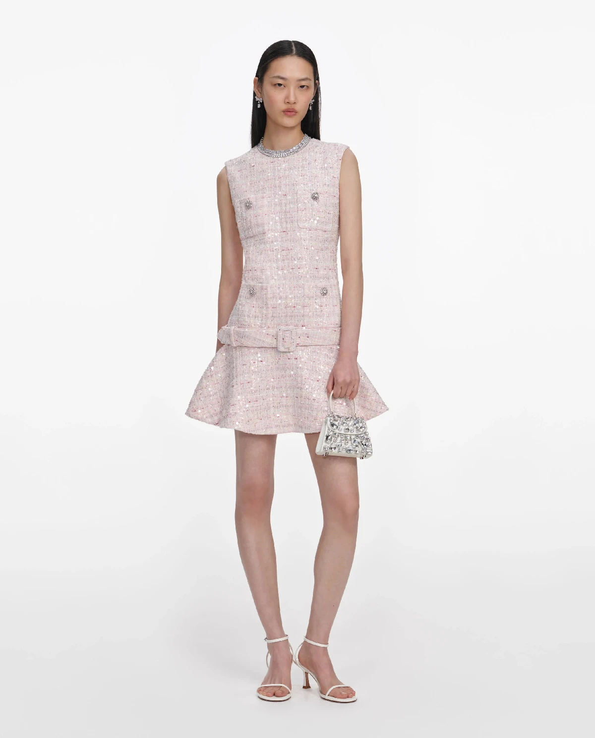 Różowa cekinowa sukienka mini - Image #0