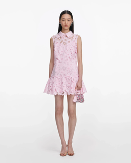 Różowa koronkowa sukienka mini - Image #0