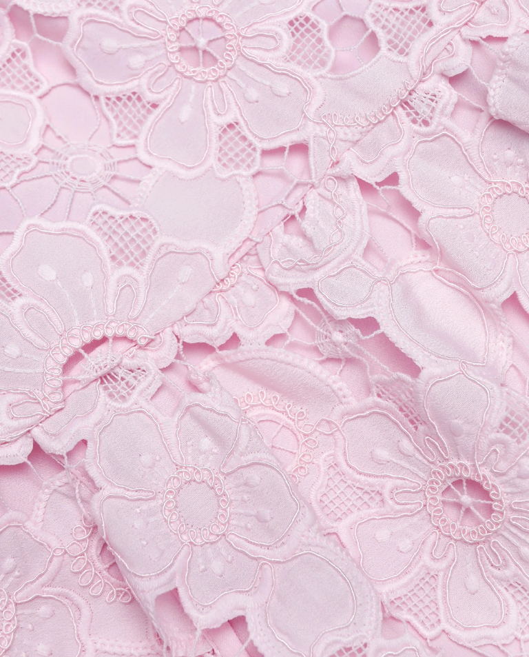 Różowa koronkowa sukienka mini - Image #4