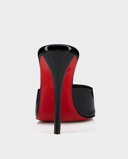 Czarne klapki na szpilce Miss Z 100 - Image #3