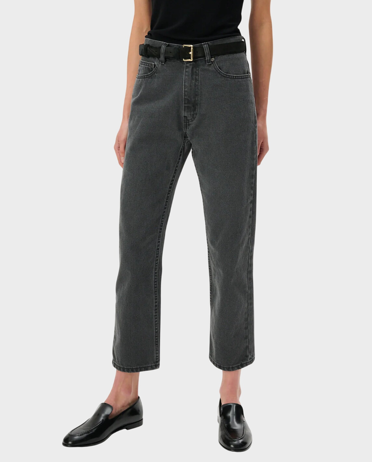 Szare jeansy o krótkim kroju Rossie