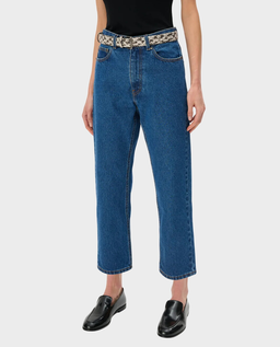 Niebieskie jeansy o krótkim kroju Rossie - Image #0