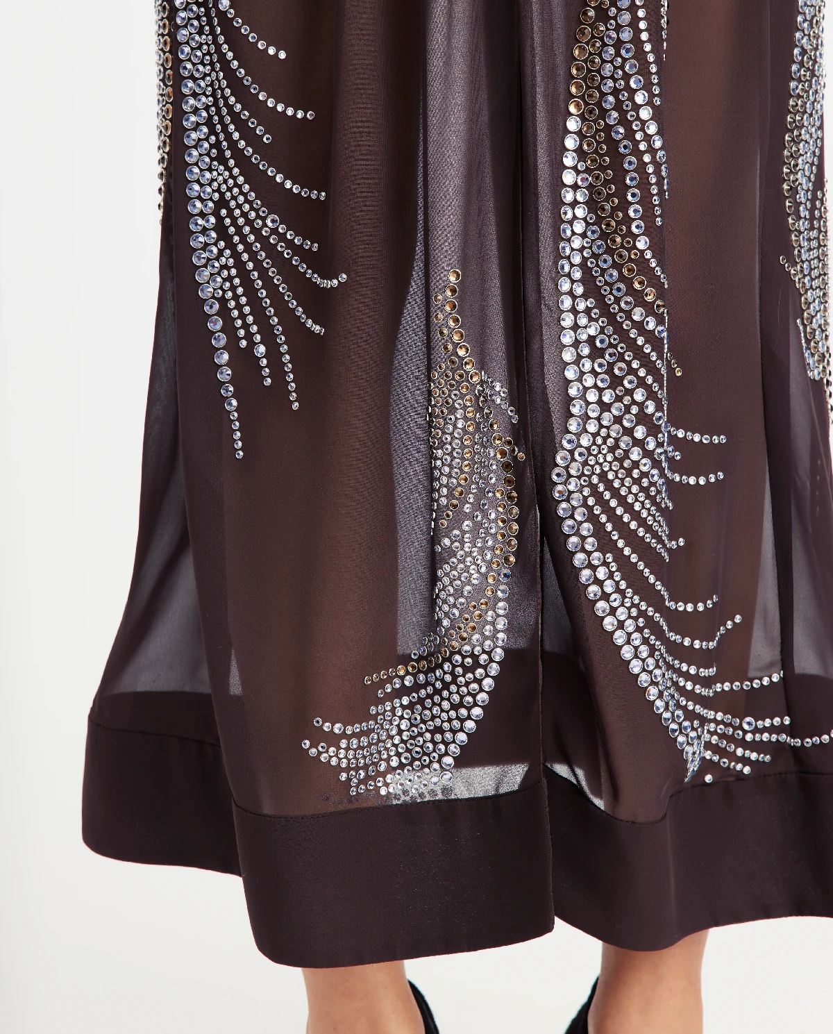 Brązowa sukienka midi Silas - Image #4