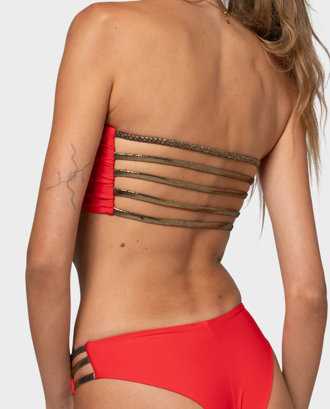 Top od bikini ze złotymi paskami Jane - Image #3