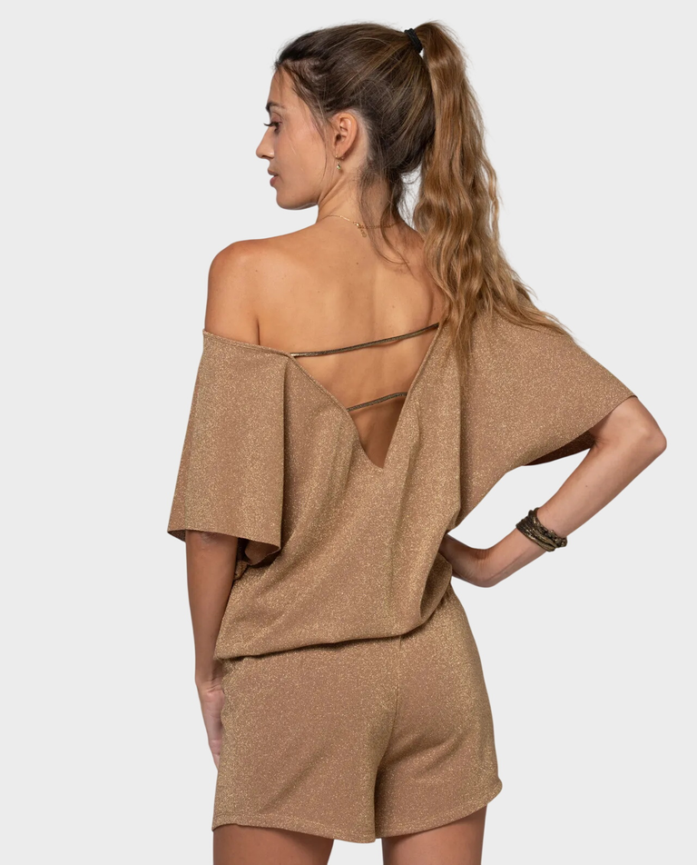 Złoty błyszczący top Thais