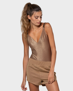 Złote błyszczące szorty Thais - Image #2