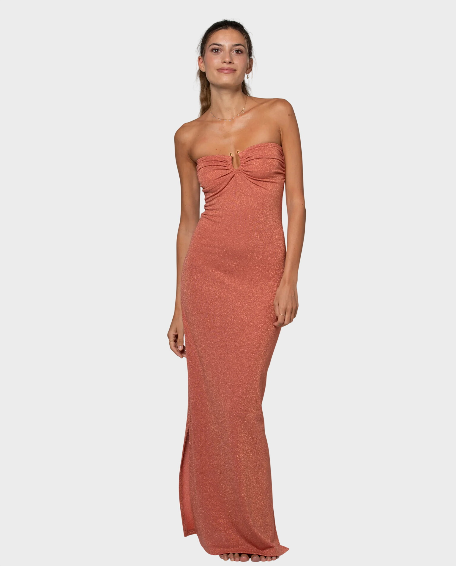 Błyszcząca maxi  sukienka Lana - Image #0