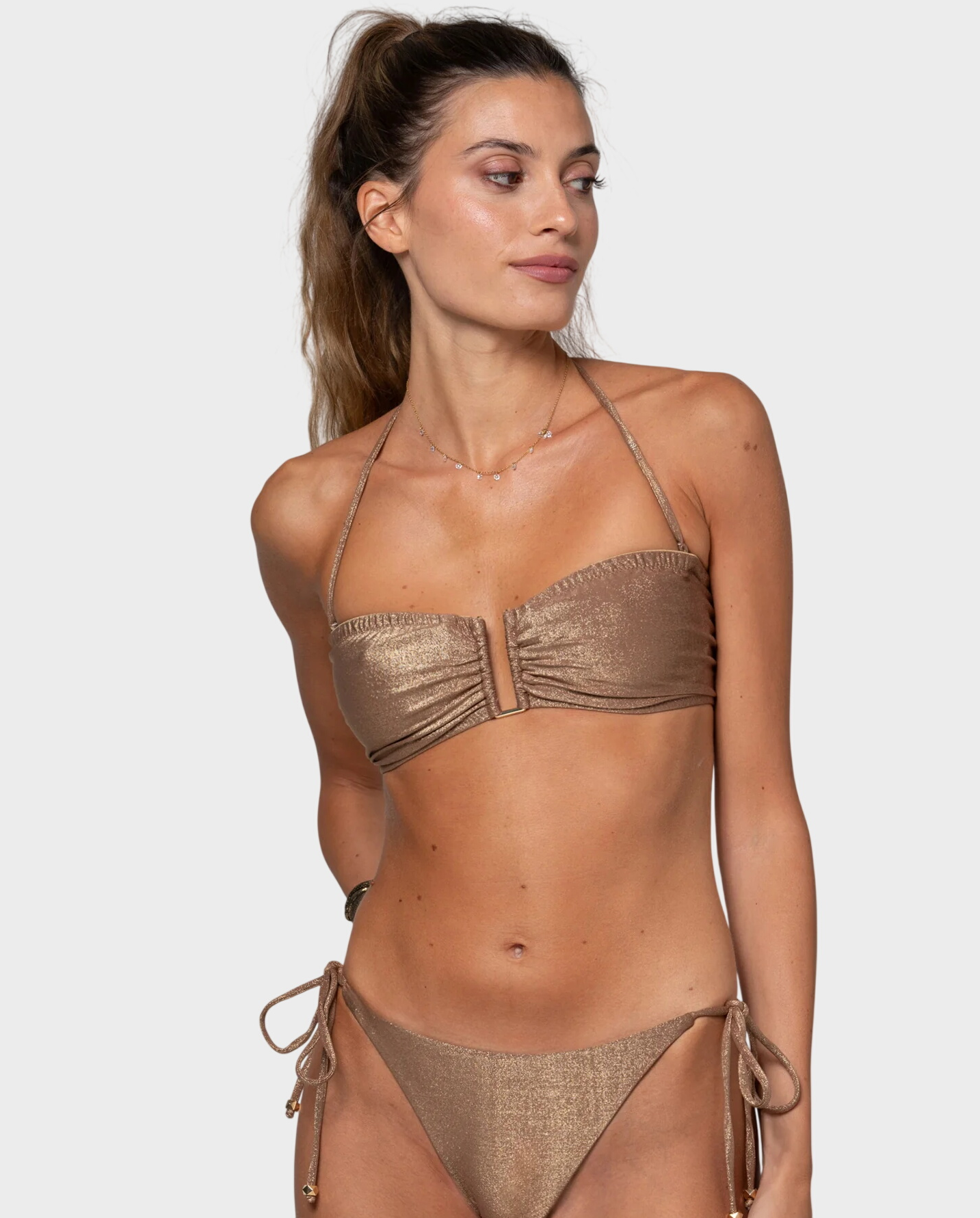 Złoty top od bikini Nina - Image #0