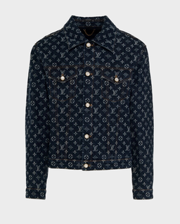 Żakardowa kurtka jeansowa w monogram - Image #0