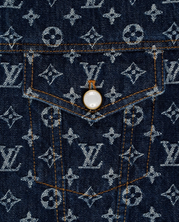 Żakardowa kurtka jeansowa w monogram - Image #2