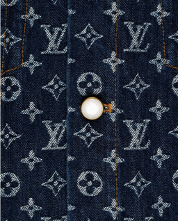 Żakardowa kurtka jeansowa w monogram - Image #3